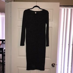 Charcoal Long Sleeve Dress
